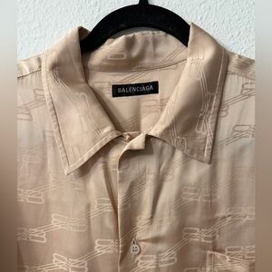 Balenciaga Light Tan Men's Casual Shirt